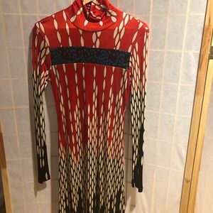 Custo Barcelona Long Sleeve Printed Dress Size 3/L
